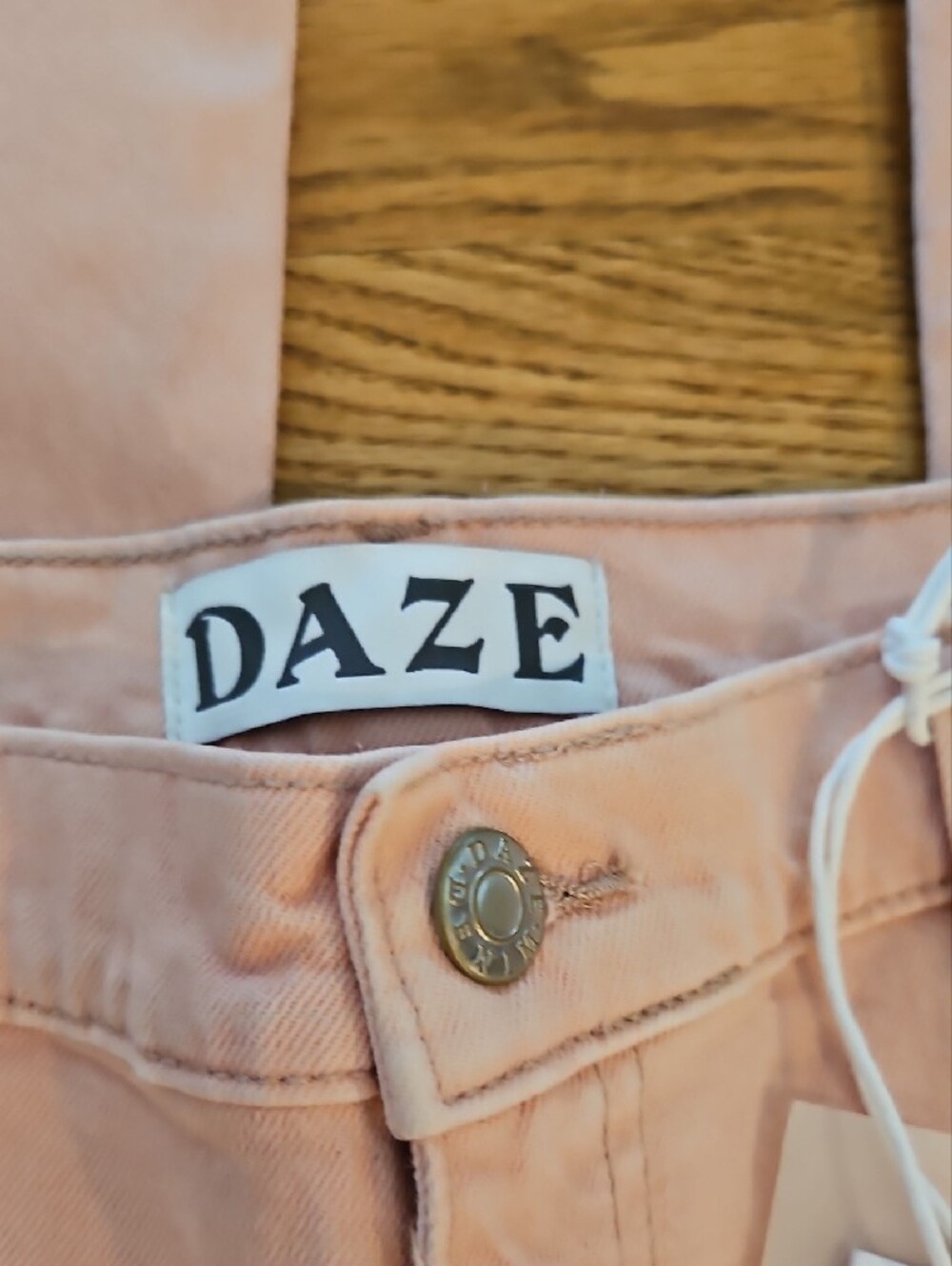 DAZE Denim High-Rise Ankle Flare Pastel Pink Jeans for Women 33 - Picture 3 of 11
